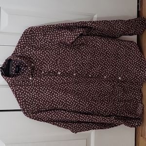 J.Crew maroon button up size small